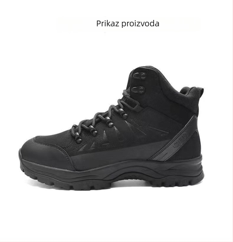 Zimske čizme za snijeg s flis unutrašnjosti, debela izolacija, gornji dio od microfiber TPU kože, protuklizna gumena potplat, srednja visina čizme