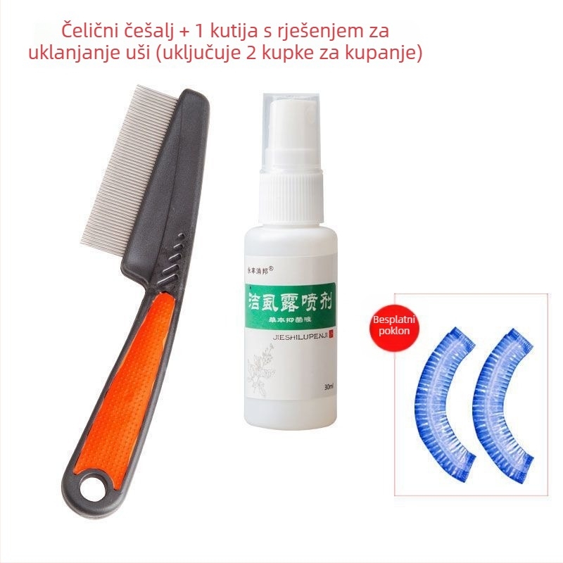 Češalj za uši s ultra-gustoćim zubima za djevojčice, tradicionalni bambus-drveni češalj, protiv peruti i jaja uši na vlasištu