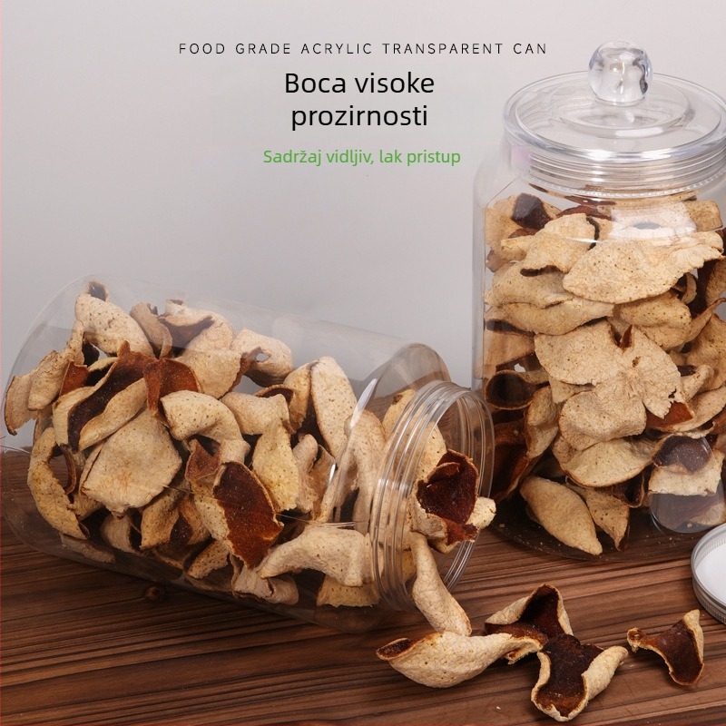 Prozirna PET boca sa zatvorenim poklopcem za čaj i suho voće, prehrambena ambalaža
