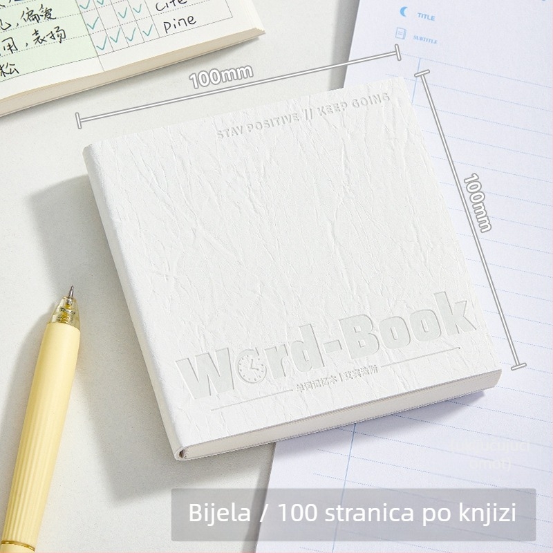 Bilježnica s koricom od umjetne kože, ljepilo povezivanje, Forest papir 80 g/m², 100 stranica, poslovno uredski stil