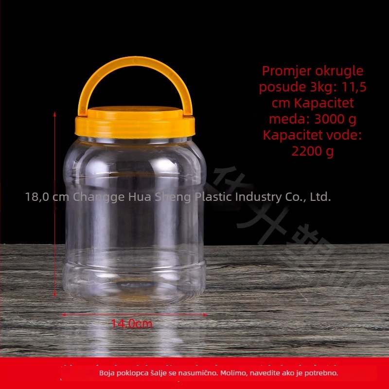 PET plastična staklenka za hranu sa širokim otvorom, prilagodljiv kapacitet, tiskano logo