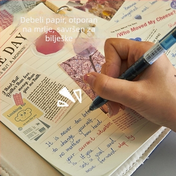 Bilježnica s denimom, veza s oslobođenim listovima, torbica za olovke, Dowling papir 100 g/m², stil 23169906718