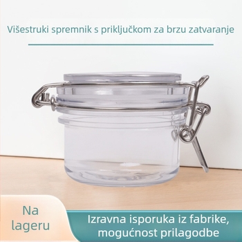 Prozirna plastična posuda za skladištenje s širokim otvorom i zatvaračem – PET plast, Mountain Rhyme