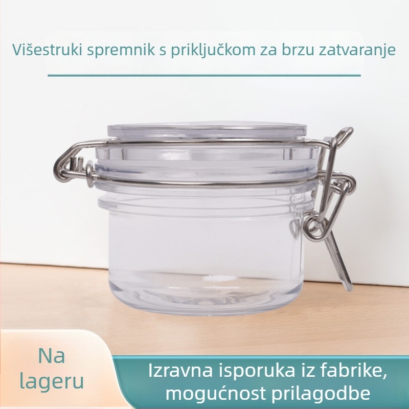 Prozirna plastična posuda za skladištenje s širokim otvorom i zatvaračem – PET plast, Mountain Rhyme