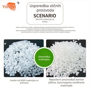 Plastična plosnata posuda za umake i ulja, HDPE, prehrambena kvaliteta, Swimmer marka, tiskani logotip, poklopac s povlačnim prstenom