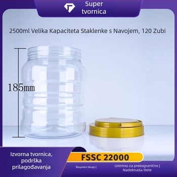 PET plastična okrugla boca s poklopcem za ručku
