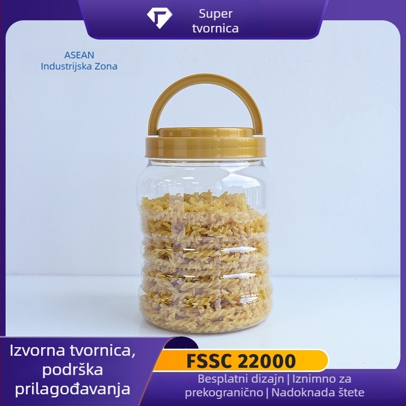 PET plastična okrugla boca s poklopcem za ručku