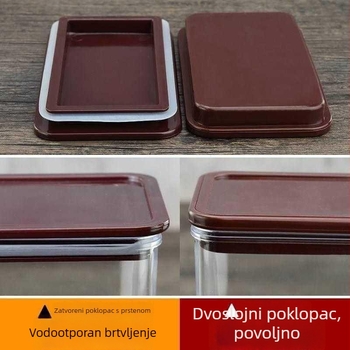 Staklena posuda za skladištenje hrane, hermetički zatvarač, moderan minimalistički stil, materijal: staklo