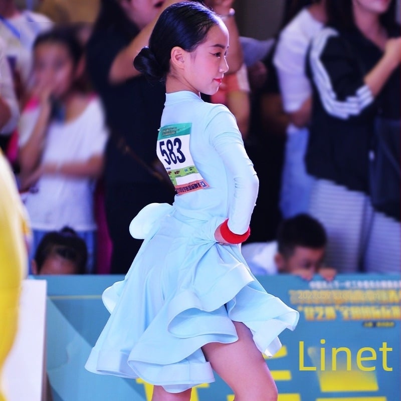 Ženski kostim za latinski ples – standard, izvedba, proljeće 2024, 80% najlon, za djecu od 8 godina i više, model G22020