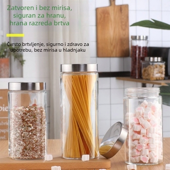 Shuofeng prozirna PP plastična staklenka za hranu s poklopcem; zatvorena plastična kanistra za pohranu hrane