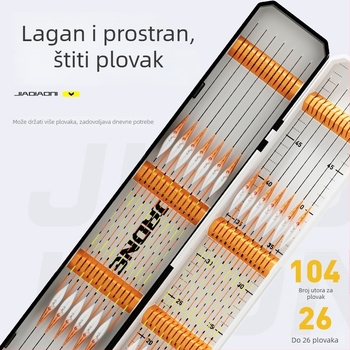 Jiadiani Kutija za plovke za ribolov, Veliki kapacitet, Višestruka upotreba, Dvostruki sloj, Proširena i šira, Najlon