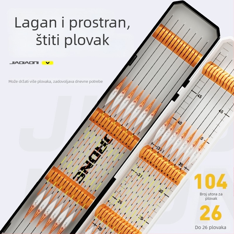 Jiadiani Kutija za plovke za ribolov, Veliki kapacitet, Višestruka upotreba, Dvostruki sloj, Proširena i šira, Najlon