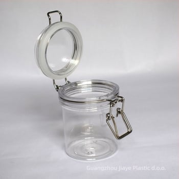 Kozmetička stak za kremu, PET plast, kapacitet 250 ml, s poklopcem, brtvom i komponentama.
