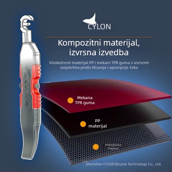 Cylion komplet alata za demontažu gume na biciklu — PP materijal; kuka za lanac; šipka za demontažu gume; jezgro ventila i igla; alat za popravak