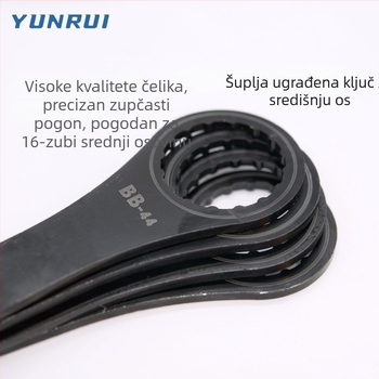 YUNRU Aluminijski alat za BB 44 mm — ugradnja/demontaža 16-zubnog lančanika