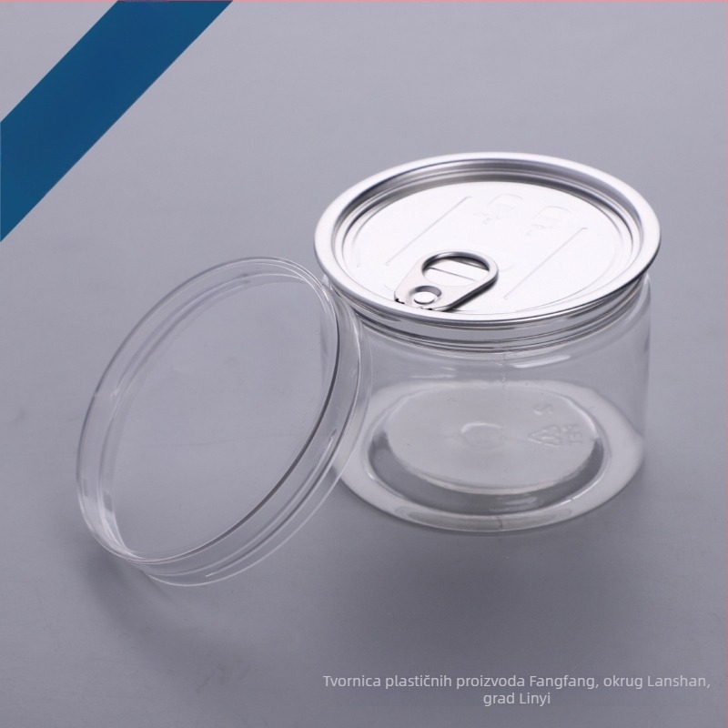 NK-8565 prozirna PET ambalažna kutija Fragrant za sušeno voće, slatkiše, čaj i med; poklopci: kristalni, aluminijski, razni završeci.