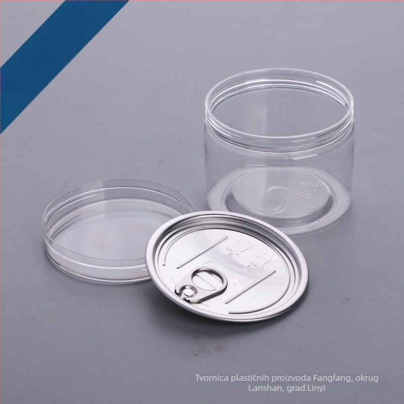 NK-8565 prozirna PET ambalažna kutija Fragrant za sušeno voće, slatkiše, čaj i med; poklopci: kristalni, aluminijski, razni završeci.