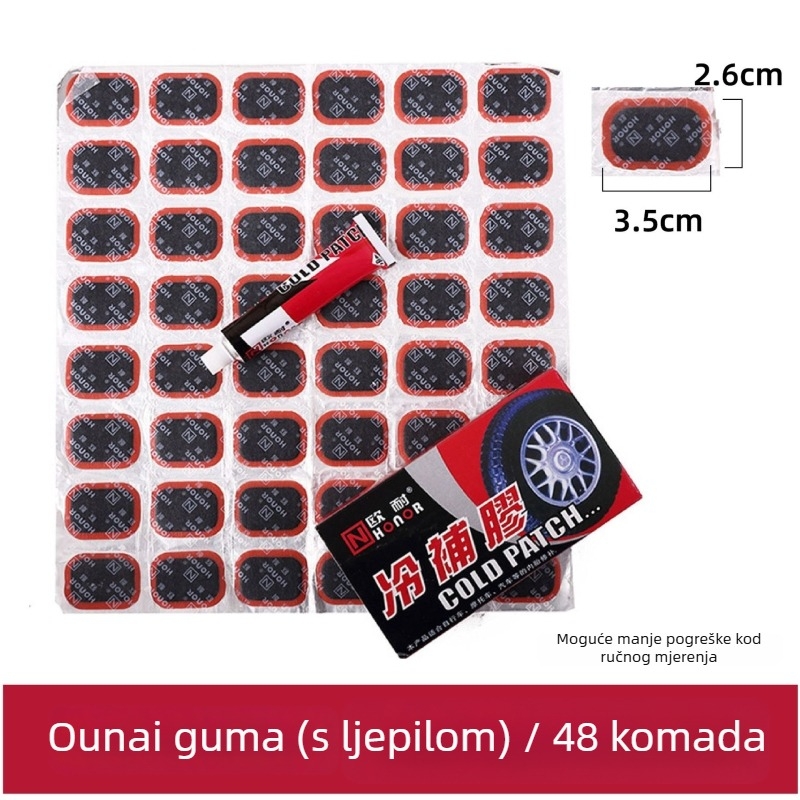 Set ljepila za popravak guma s filmom za bicikle i električna vozila (u kutiji)