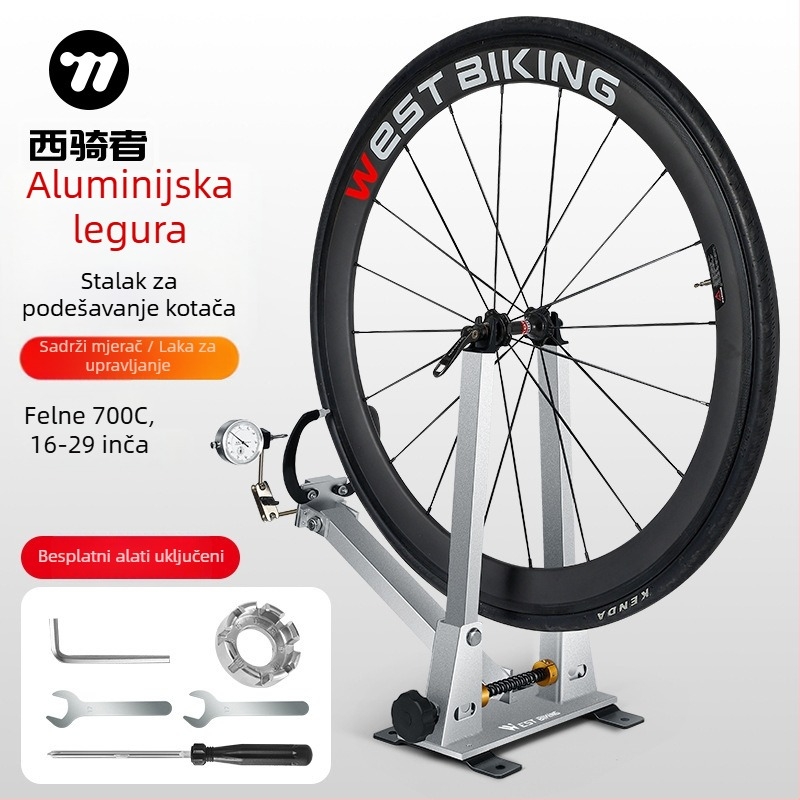 WEST BIKING platforma za podešavanje felge za planinski bicikl — aluminij, prilagodljiva obrada