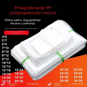 Prozirne plastične vrećice za skladištenje s unutarnjim kartonskim umetkom — PP polipropilen, ploski otvor, otporne na vlagu
