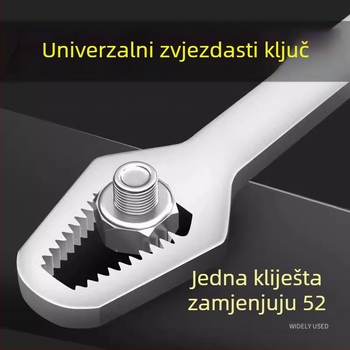 Višenamjenski ključ – dvostruka glava, samouzatezajući, uski podesivi skup alata, od visokougljičnog čelika, marka Mingtong