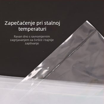 Prozirna PE plosnasta vrećica za skladištenje s unutarnjim filmom, duga traka, otporna na prašinu i vlagu, ojačana
