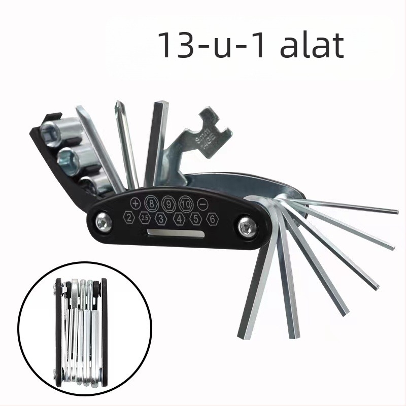 16-in-1 sklopivi multifunkcionalni set odvijača za popravak motocikala i električnih bicikala, od #45 čelika