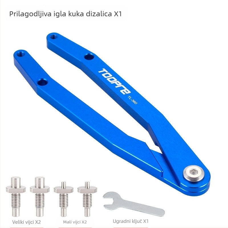 TOOPRE kljuÄ za bicikl s iglom i kukom – uklanjanje poklopca DUB i popravak uljne brtve amortizatora motocikla (aluminijska legura)