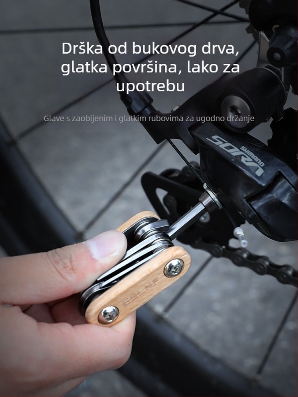 Alat za popravak bicikla, sklopivi višefunkcijski alat s šesterokutnim ključem za planinske i cestovne bicikle, marka Dingtian.