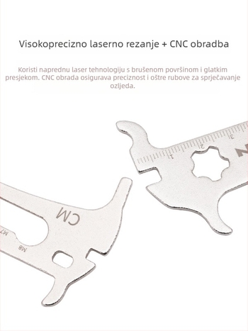 Kalibracijski alat za ispitivanje istrošenosti lanaca bicikla – 304 nehrđajući čelik, za planinske i cestovne bicikle, višenamjenski alat za popravak, marka Dingtian