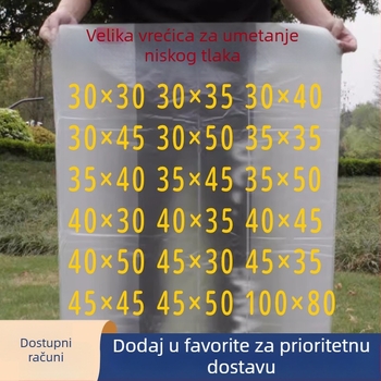 PE velika plosnata vrećica od PE s rubom za umetanje, plastična vrećica otporna na vlagu i prašinu, prozirna unutarnja folija za kartonsku oblogu