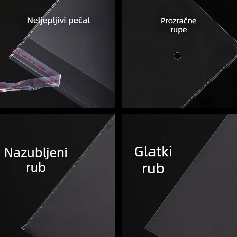 Samoljepljiva polipropilenska vrećica za pakiranje darova i čestitki s otiskom logotipa
