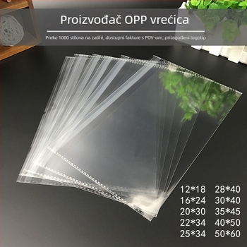 OPP vrećica sa samoljepljivim zatvaranjem, širina 22 cm, ojačana, za A4 dokumente i ispis