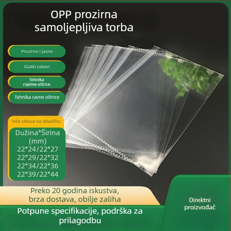 OPP vrećica sa samoljepljivim zatvaranjem, širina 22 cm, ojačana, za A4 dokumente i ispis