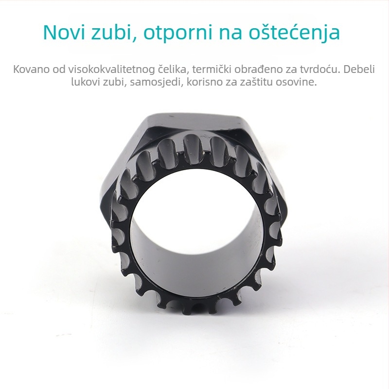 Alat za donji ležaj spline/ISIS – Sleeve za kvadratni otvor od karbonskog čelika (Autorizirana privatna marka)