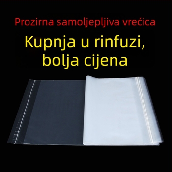 Prozirna OPP samoljepljiva vrećica za pakiranje odjeće, tiskano logo, 100% čist materijal