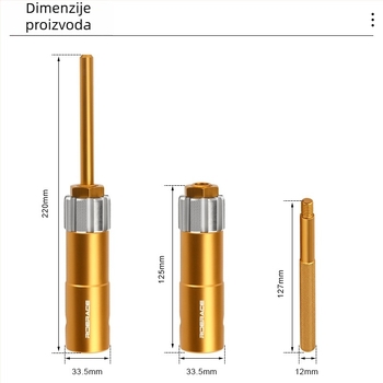 Alat za frezanje i zavrtanje ležajnog kućišta za cestovne i MTB bicikle – inspekcija i popravak – aluminijska legura / visoko otporan čelik – Riderace ovlaštena privatna marka