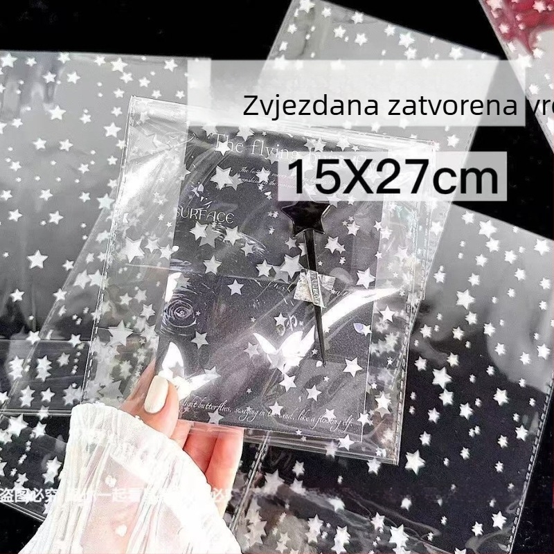 Vrećica za poklon sa zatvaranjem — Materijal: OPP+PET+CPP; Pogodna za maramice, kozmetiku za lice i uredski materijal; Veliki kapacitet