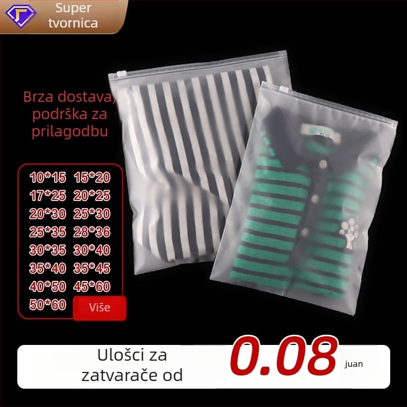 Mat EVA/PE vrećica sa zatvaračem za donje rublje i čarape