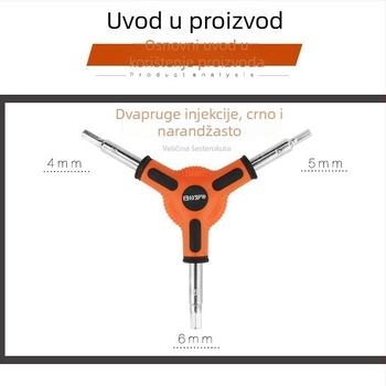 BOY Y-tipa hex alat za bicikl, 45# čelik, prilagodljiva obrada