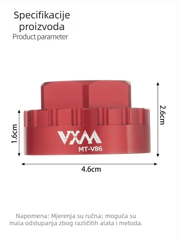 Alat za izravnu ugradnju i demontažu diskova na biciklu, 12-brzinski, Cone Sleeve za M7100/M8100/M9100XT, aluminijska legura, VXM