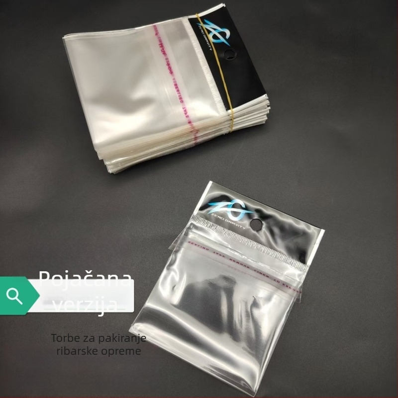 OPP vrećice s rupom za vješanje za ribolovne udice, plastične vrećice za pohranu, samouzavršavajuće vrećice