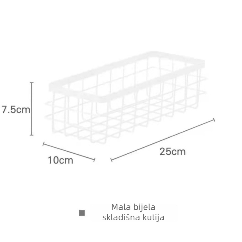 Stolna kutija za pohranu u japanskom stilu, metalna konstrukcija, zidni organizator za kozmetiku (Model 001)