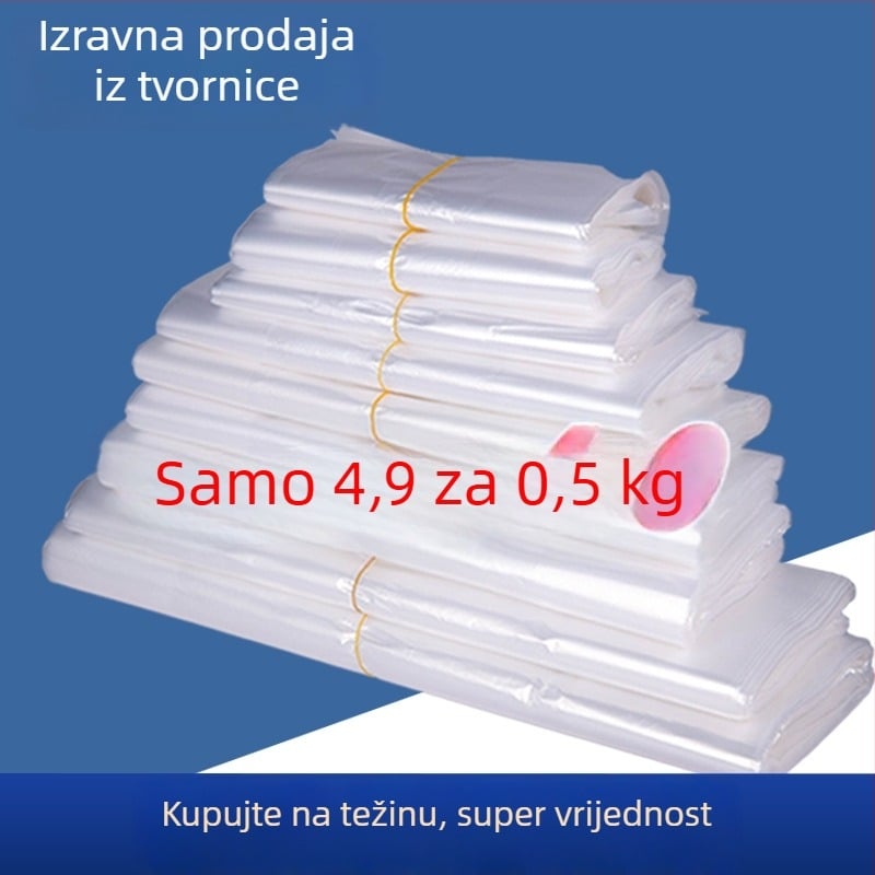 Vest-tip prozirna plastična vrećica, jednokratna, za dostavu i opću upotrebu, ambalaža za poklon, nakit i kozmetiku