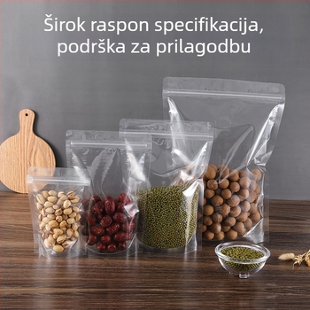 Samozačuvavajuće ZipLock vrećice za hranu, za suho voće i žitarice, pakiranje 100 kom