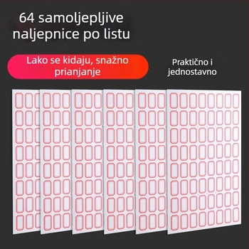 Ručna pisana papirnata etiketa, samoljepljiva, 64 etiketa po stranici, model TM191113C802, Ovlaštene privatne marke: Da