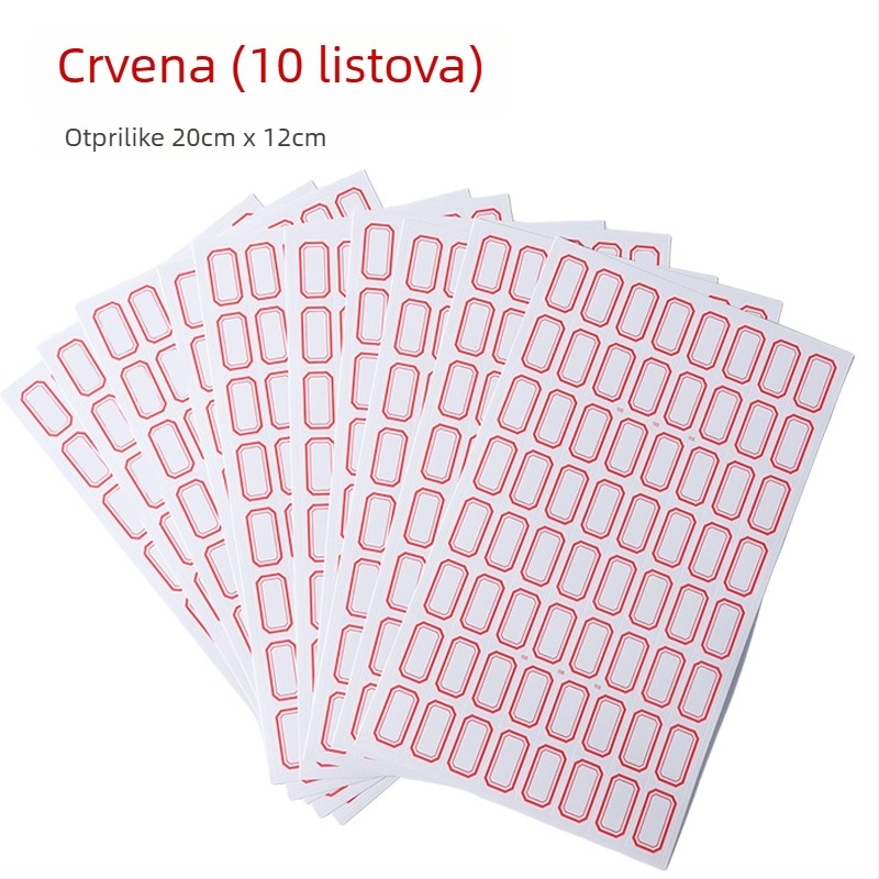 Ručna pisana papirnata etiketa, samoljepljiva, 64 etiketa po stranici, model TM191113C802, Ovlaštene privatne marke: Da