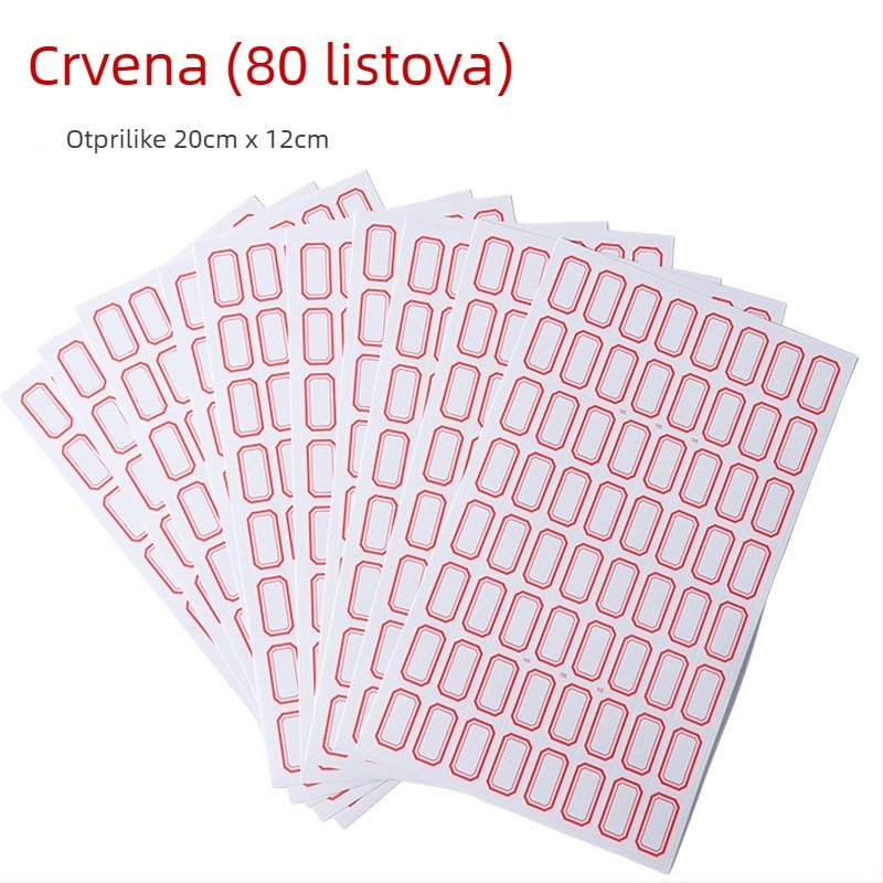 Ručna pisana papirnata etiketa, samoljepljiva, 64 etiketa po stranici, model TM191113C802, Ovlaštene privatne marke: Da
