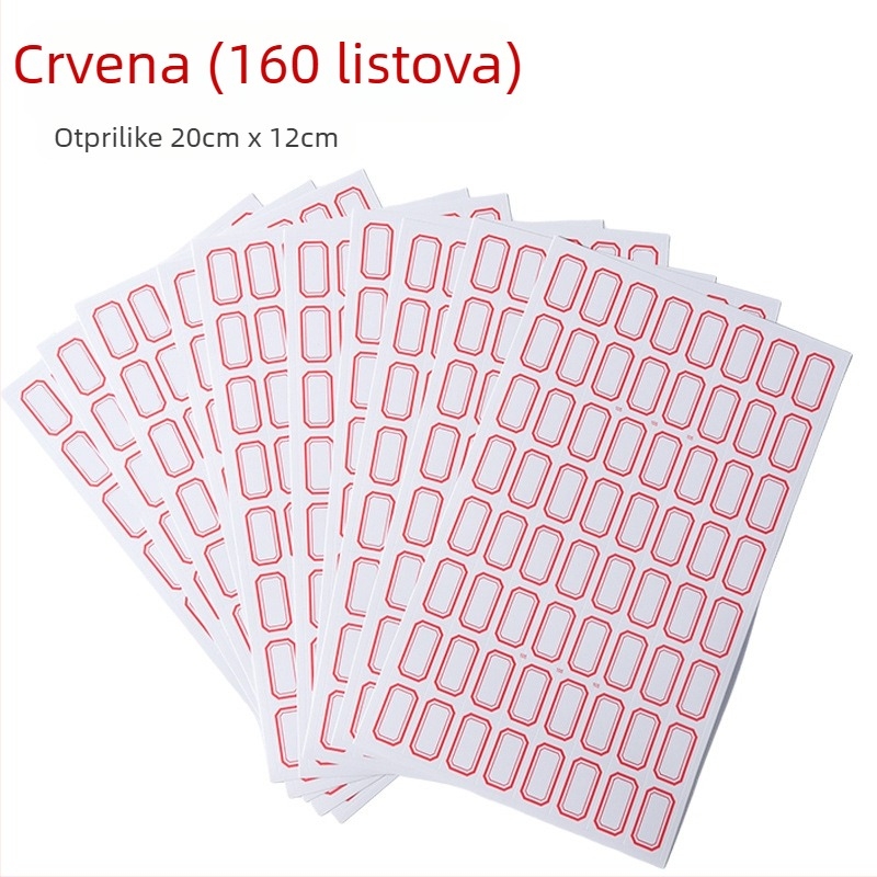Ručna pisana papirnata etiketa, samoljepljiva, 64 etiketa po stranici, model TM191113C802, Ovlaštene privatne marke: Da