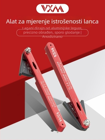 Mjerac habanja lanaca bicikla, aluminijska legura, marka VXM, prilagodljiva obrada, licencirana privatna oznaka